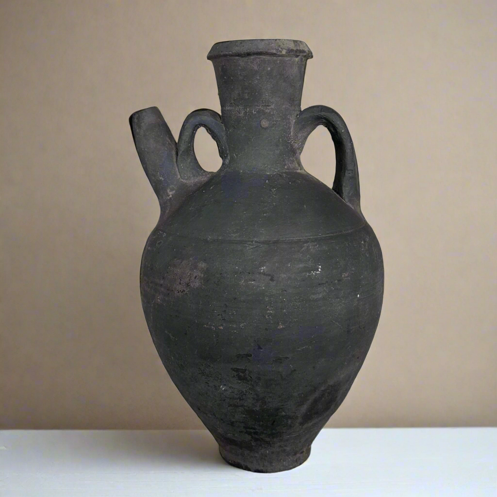 Black Clay Spouted Vessel
