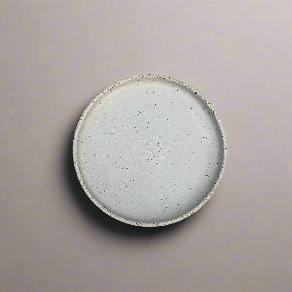 Ceramic Speckled Flat Plate - Small
