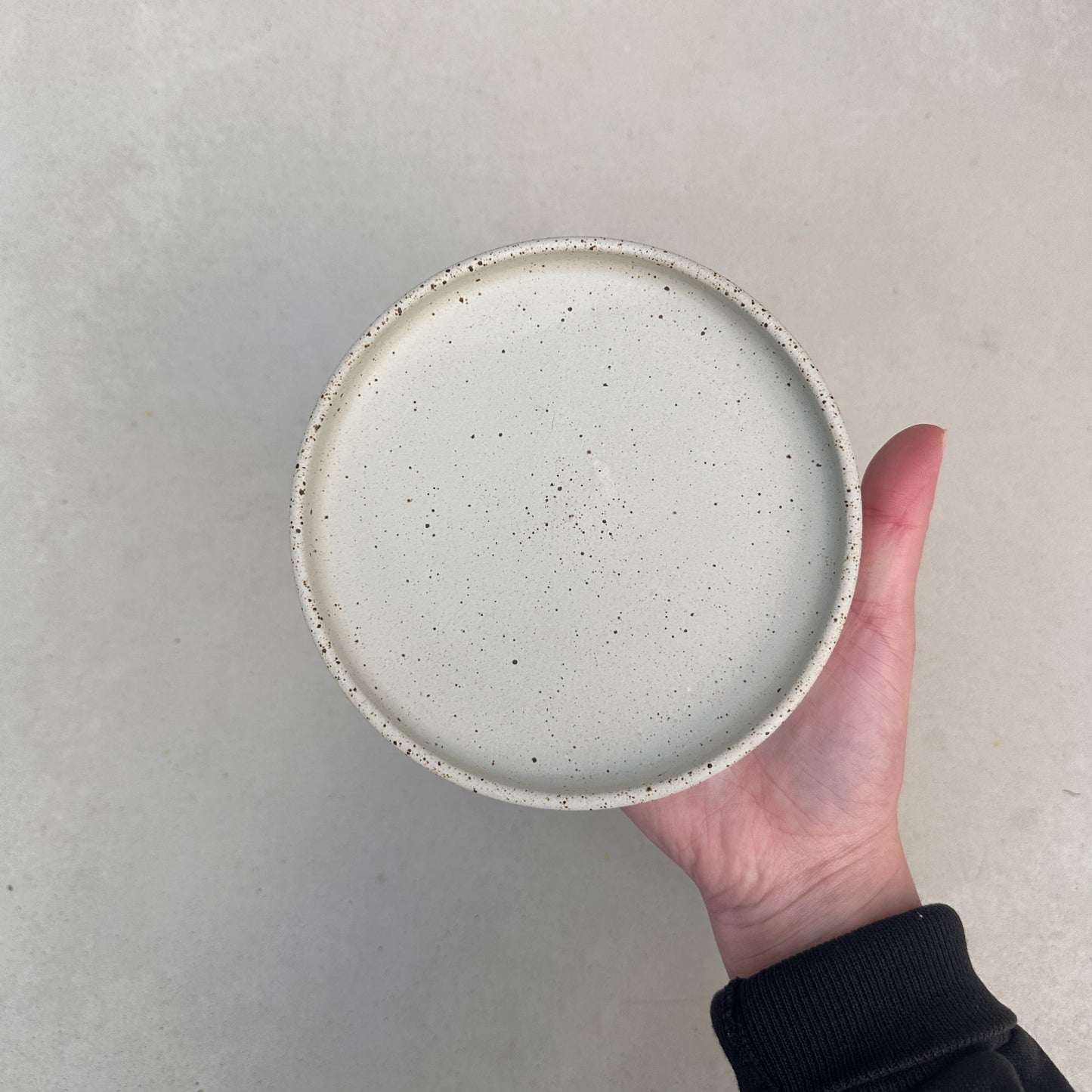 Ceramic Speckled Flat Plate - Small