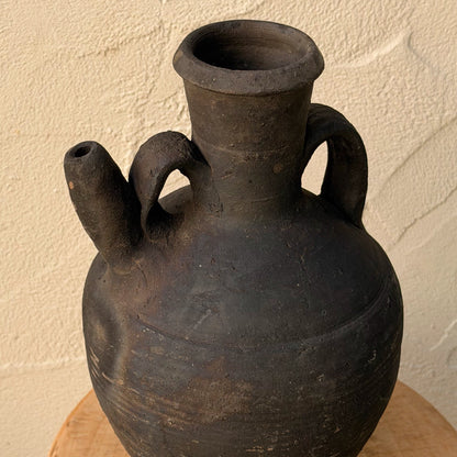 Black Clay Spouted Vessel