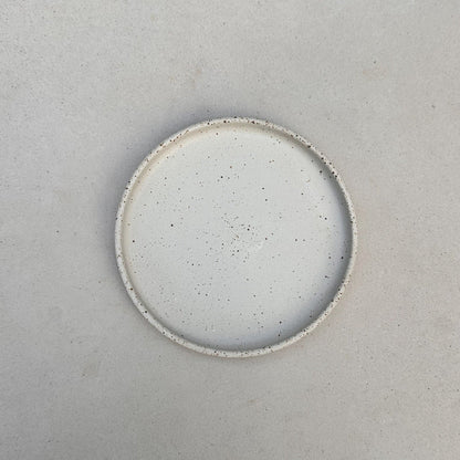 Ceramic Speckled Flat Plate - Small