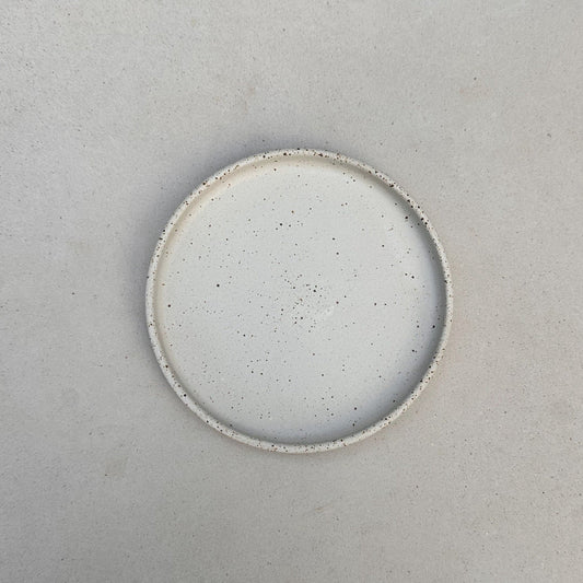 Ceramic Speckled Flat Plate - Small