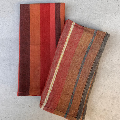 Handwoven Striped Cloth Napkins in Aztec Stripe